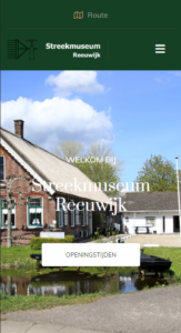 Smartphone Screenshot Website Streekmuseum Reeuwijk