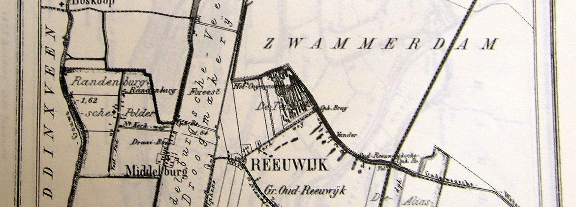 Streekmuseum Reeuwijk - Kaartje Reeuwijk 1869